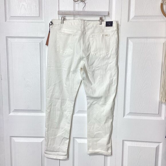 Jen 7 7 For All Mankind Straight Crop & Roll White Jeans Size 18 NWT - Picture 2 of 14